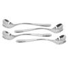 4pcs Coffee Spoon Stainless Steel Heart Shaped Tea Dessert Sugar Stirring Spoon for Cafe