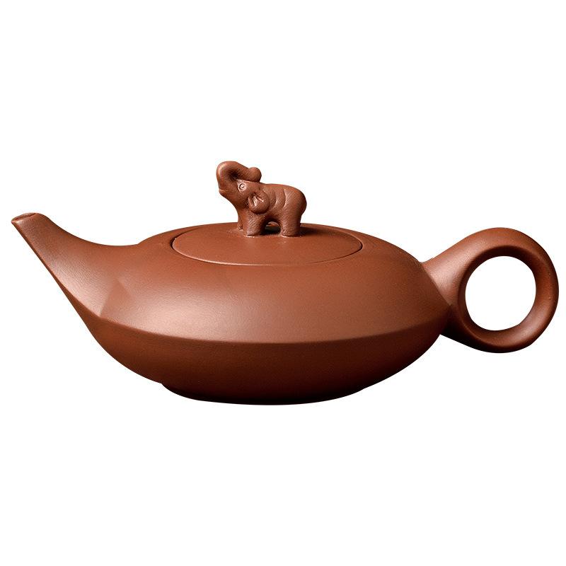 Large Handmade Purple Sand Teapot Kung Fu Tea Set Zhu Ni Tea Breaker Filter Pot Elephant Pot