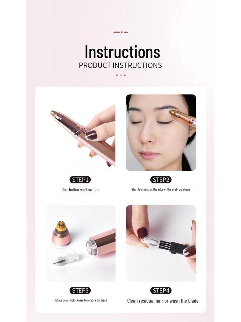 Rechargeable USB Electric Eyebrow Trimmer & Shaper for Men and Women