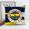 F-F Fenerbahce Federa Lusso Quadrata Camera da Letto Divano Cuscino Comfort per il Tempo Libero Auto Soggiorno Decorazione Casa
