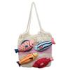 Damen Tasche mit großem Fassungsvermögen, Cartoon Fisch Design, aus Polyester Material für den täglichen Gebrauch