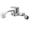 Shower Mixer Tap with Spray for General Use Single-lever Shower/straight Function, Upward-facing Pipe, (K27CM-W)