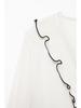 Autumn New Arrival: Women's Long Sleeve V-Neck Shirt with Pleated Layered Decor