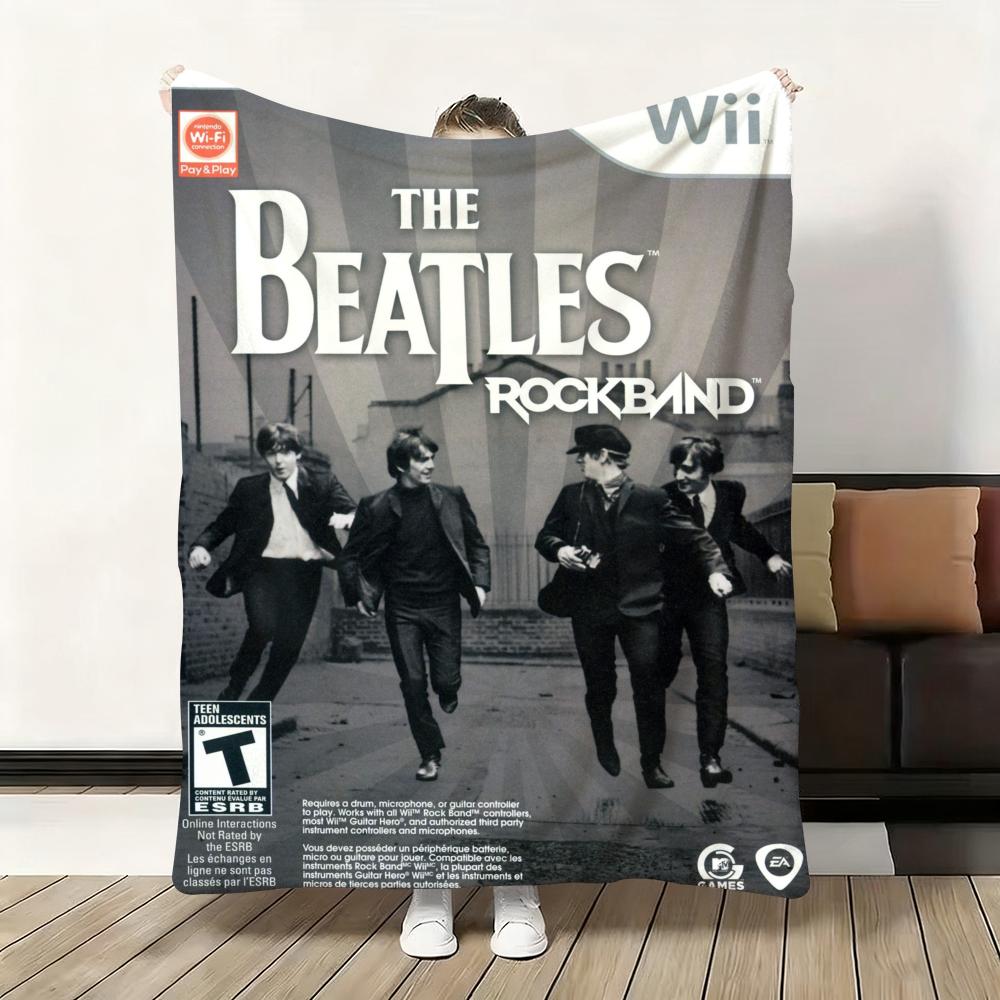 1pc Band The B-Beatles Cool Throw Flannel Fluffy Soft Blanket Warm Skin-Friendly Throw for Sofa Bed Office Nap Winter