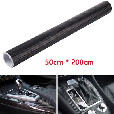 Autocolante autocolante 3D negru mat din fibră de carbon din folie de vinil