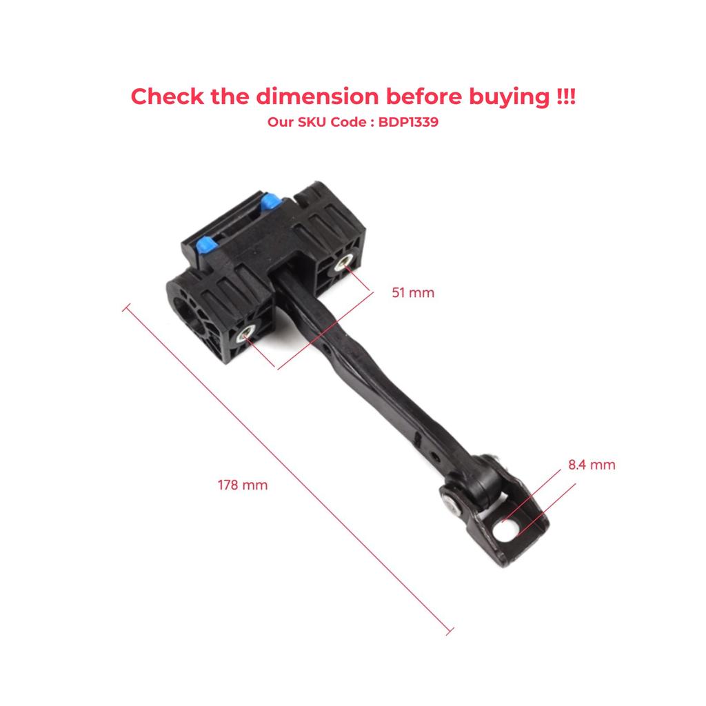 BDP1339 Door Hinge Brake Stop Check Strap Limiter for Mini Cooper MK3 F56 F57 2013-2024 3-Door Hatchback Convertible 51217297261