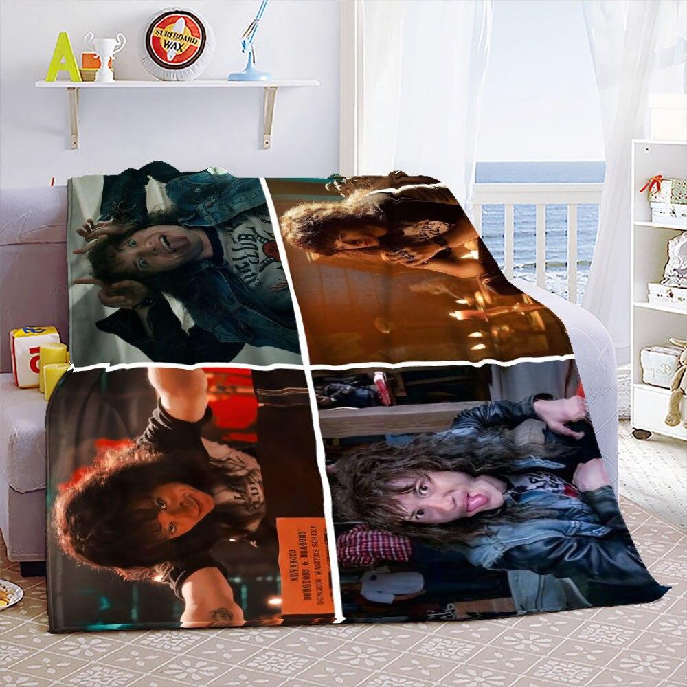 Eddie Munson Stranger Things Tragbare Warme Überwurfdecken für Bettwäsche Reise