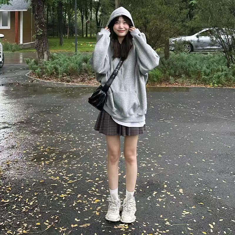 Autumn/Winter Velvet Thick Hoodie - Loose, Drop Shoulder, Couple Style