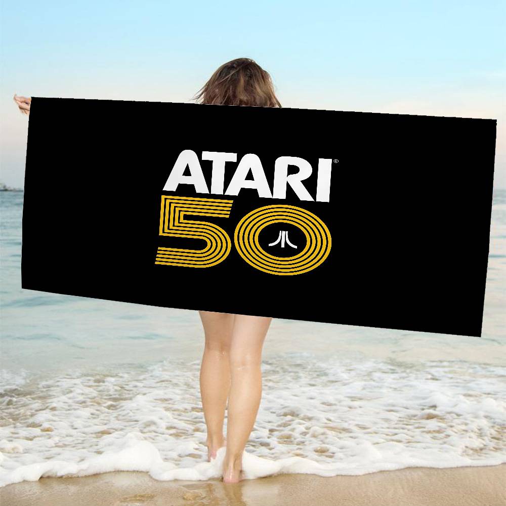 A-AtariS Game Logo Microfiber Beach Towel Absorbent Quick dry Soft Yoga Swimming Resort Mountain Climbing Towel
