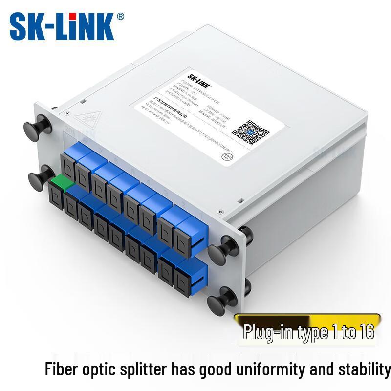 SK-LINK 1x16 SC/UPC Single-Mode Cassette Fiber Optic Splitter