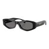 Versace Logo an den Bügeln Acetat Unregelmäßige Sonnenbrille Damen Gelb 22557141 VE4487-Schwarz 54