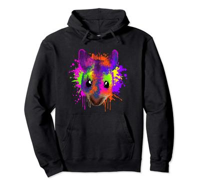 Splash Art Mouse Present Animal Mouse Lover Hoodie