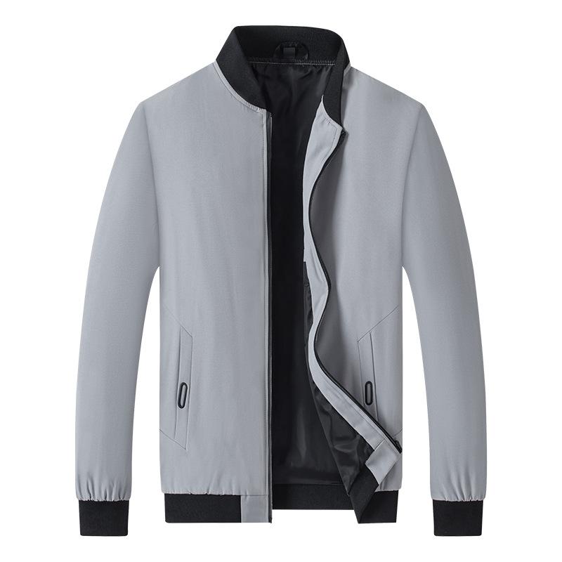 Autumn Collar Zipper Jacket, Middle-aged and Elderly Jacket, Middle-aged Business Jacket, Casual and Versatile Autumn Men's Top Jacket