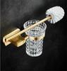 Brushed Gold Bathroom Accessories Towel Rack,Paper Holder Toilet Brush Holder,Towel Ranger,Hooks Brass  Bath Hardware