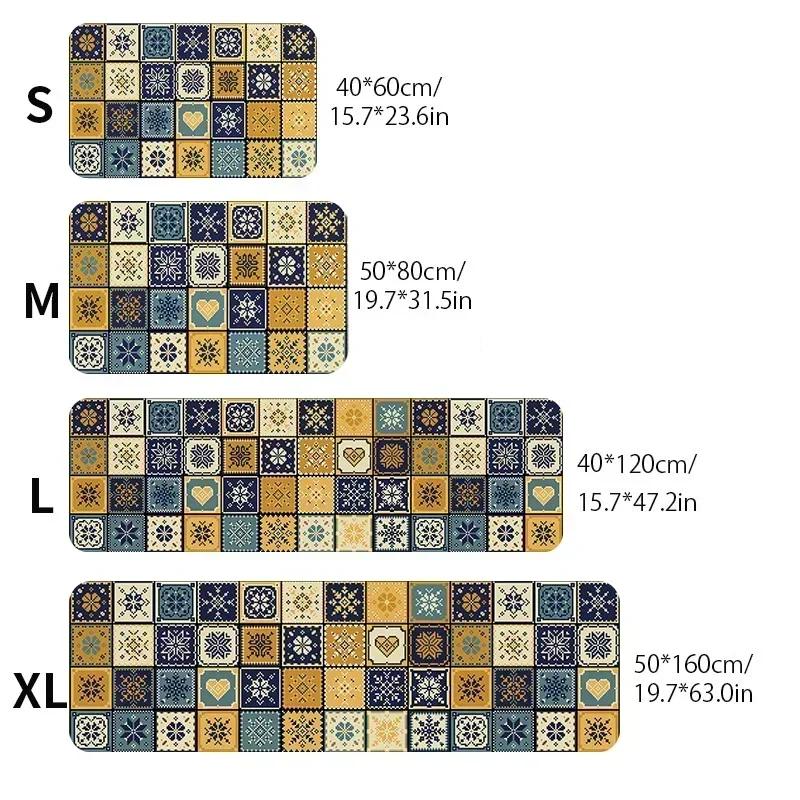 Diatomite Kitchen Anti-slip Oil-absorbent Foot Mat Living Room Bedroom Bathroom Dirt-resistant Carpet Rug Home Decor