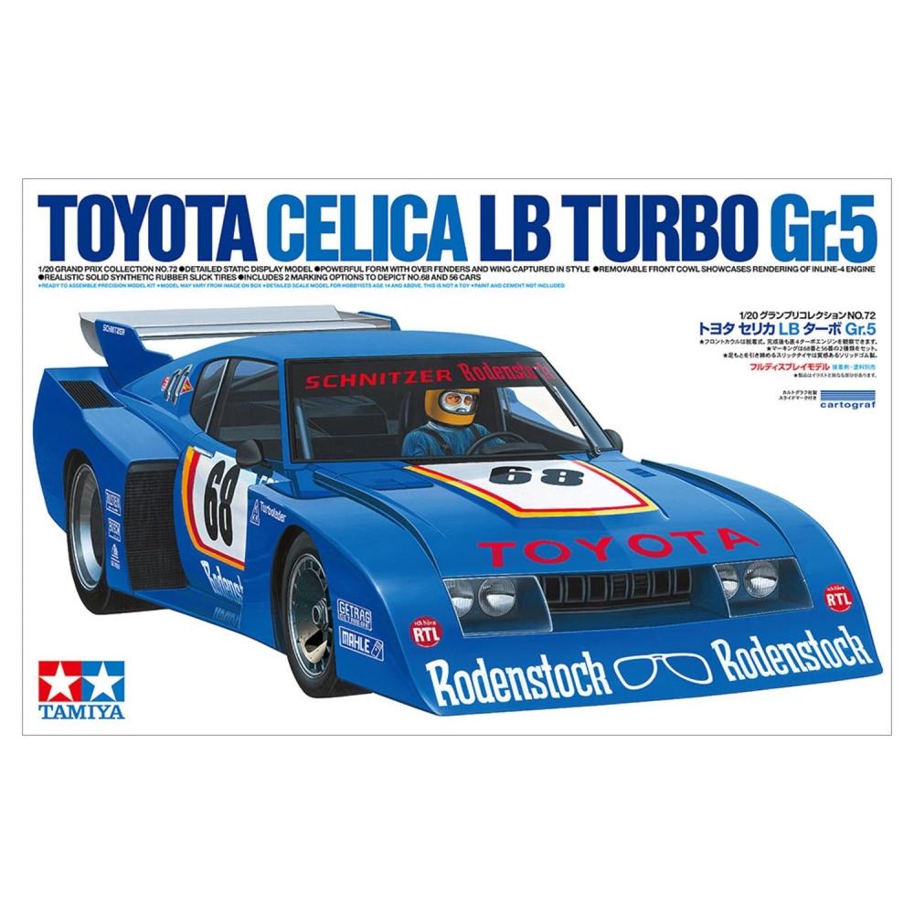 Tamiya 120 Grand Prix Collection Series No.72 Toyota Celica LB Turbo Gr.5 Plastic Model 20072