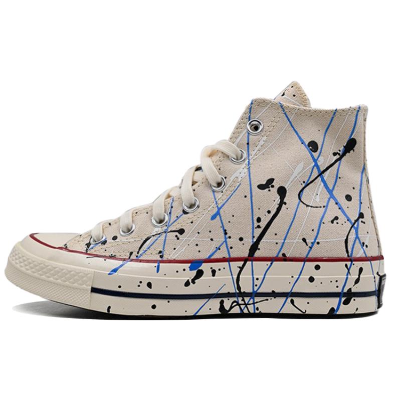Converse 1970s Comfortable and Versatile High Top Canvas Shoes Unisex Splash White