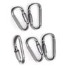5Pcs Aluminum Alloy D Shape Carabiner Screw Lock Bottle Hook Buckle Hanging Padlock Key Chain Camping Hiking