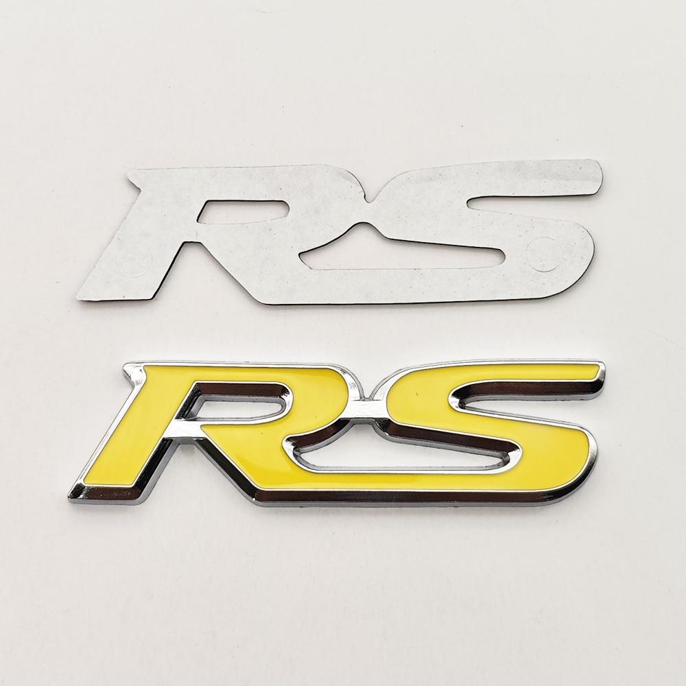 3D Metal Car Sticker RS Logo Badge Rear Trunk Fender Front Grill Emblem For Honda FIT Jazz Civic HRV Jade City CRV Acceessories