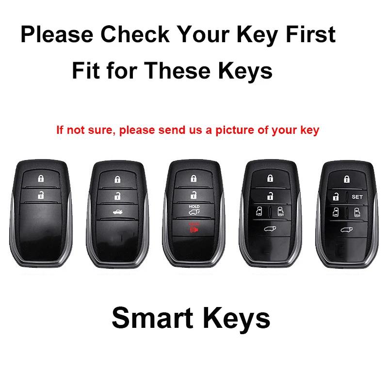 Black Transparent Key Fob Case Cover for Toyota for Sienna for Venza for Hilux Car Key Case Modification Accessories