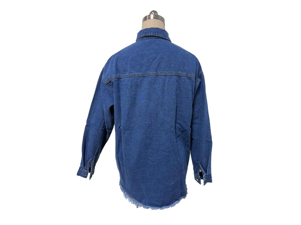 Women's Loose-Fit Brushed Denim Jacket