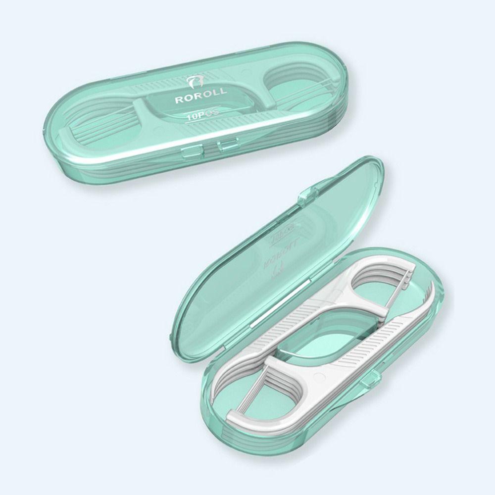 10 Pcs/box Mini Floss Toothpick Set Dustproof Interdental Brush Waterproof Teeth Flosser Stick Home
