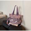Cute Transparent Itabag Idol Merchandise Storage Nylon Crossbody Itabag Large Capacity Badge Display Student Tote Bag Girls