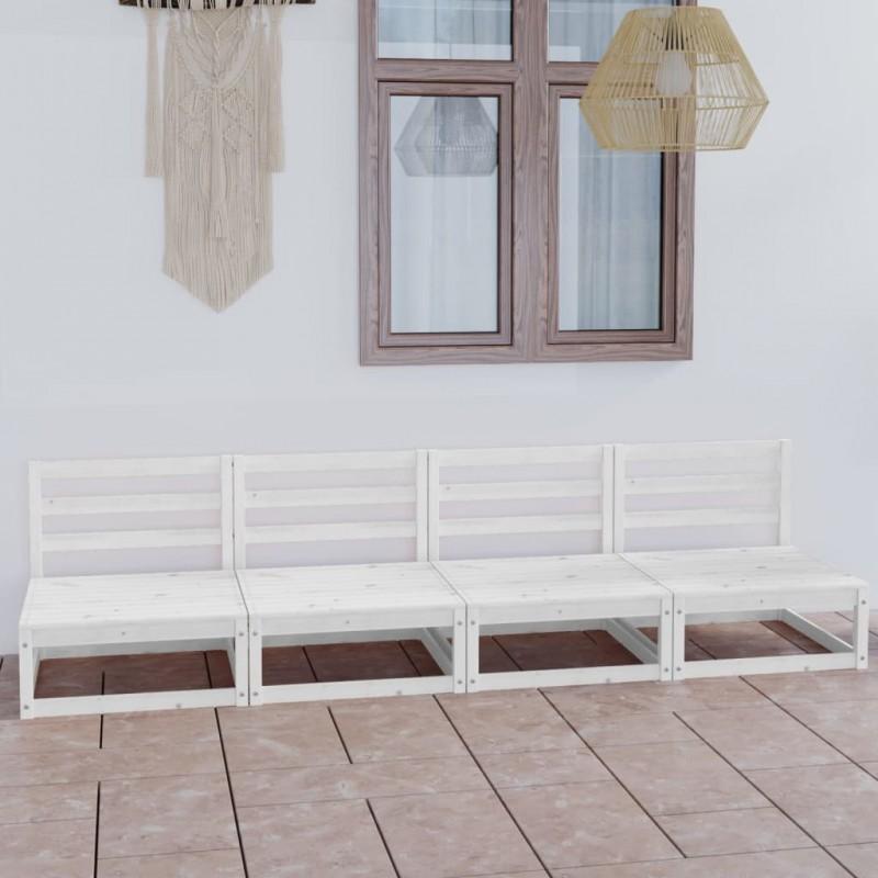 Day and Night - Day and Night 4 Seater Garden Sofa White Solid Pine Wood