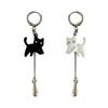 New Geometric Asymmetric Bow Cat Droplet Pendant Earrings Unique Fun Cute Sweet Versatile Jewelry Gifts Wholesale