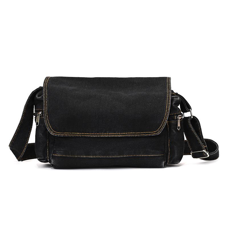 Versatile Denim Crossbody Shoulder Bag - Large Capacity Handbag for Casual or Commute