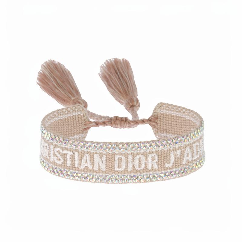 Custom Bohemian Embroidered Bracelet with Tassel and Woven Rope - Handmade Jewelry for Couples and Women