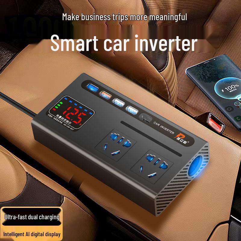 Universal Car Inverter 12V/24V to 220V Power Socket for Sedan/Truck Charging