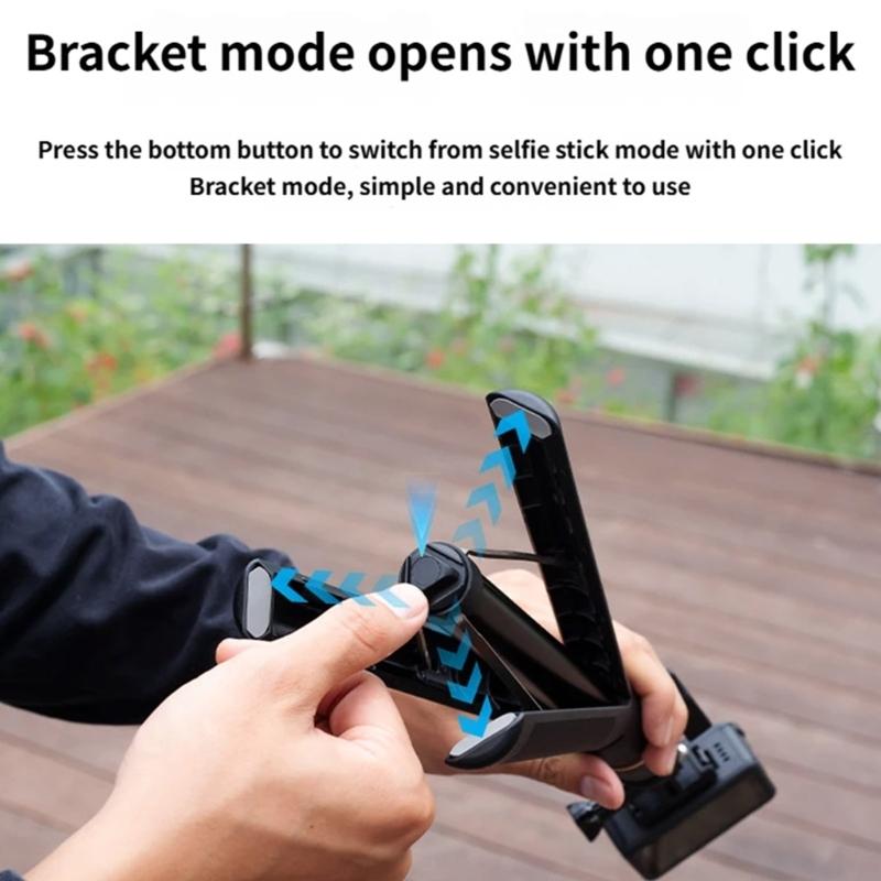Aluminum Alloy Extendable Tripod Selfie Stick Lightweight for Action 6 Camera Photography Vlog and Travel Adventure