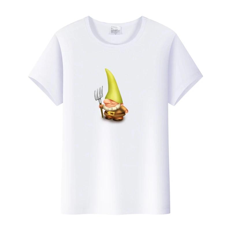 Fashion Cartoon Tees Seven Dwarfs Shirt Summer Tops Aesthetic White T-Shirts 2000s Clothes Y2k Goth Blouse Unisex