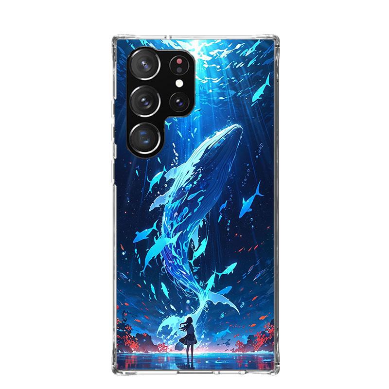 Humpback Whale Sea Giant Phone Case For Samsung Galaxy S26 S25 Edge S24 S23 FE S22 Ultra S21 Plus S20 + Fundas Cover Coque Galax