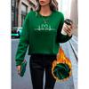 Winter new printed women's round neck sweatshirt, European and American casual style versatile long sleeved top