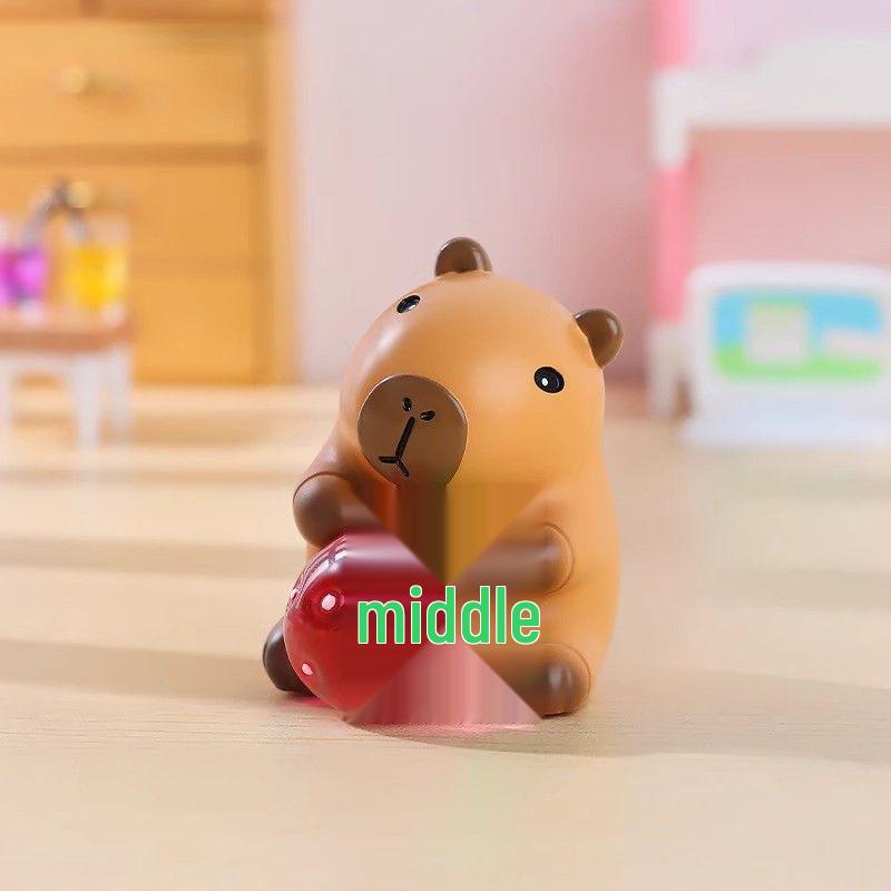 Capybara Plush Doll: Internet Celeb Emotionally Stable Desktop Ornament & Children's Gift Blind Box.