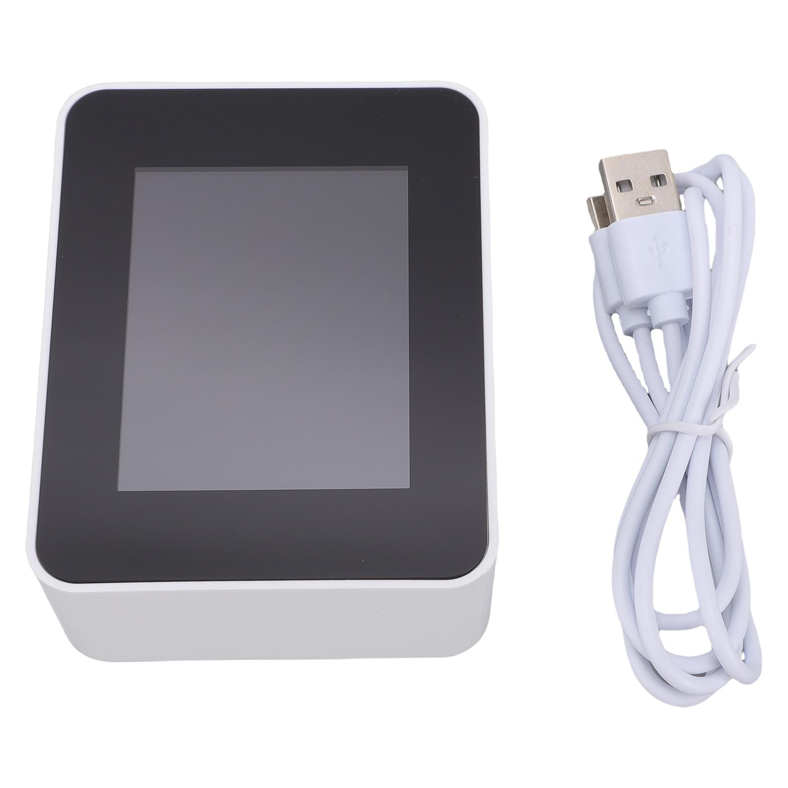 

8 in 1 Air Quality Monitor Mold Test Kit CO2 HCHO TVOC PM2.5 PM10 Temperature Humidity Detector with Real Time Data Color Screen білий