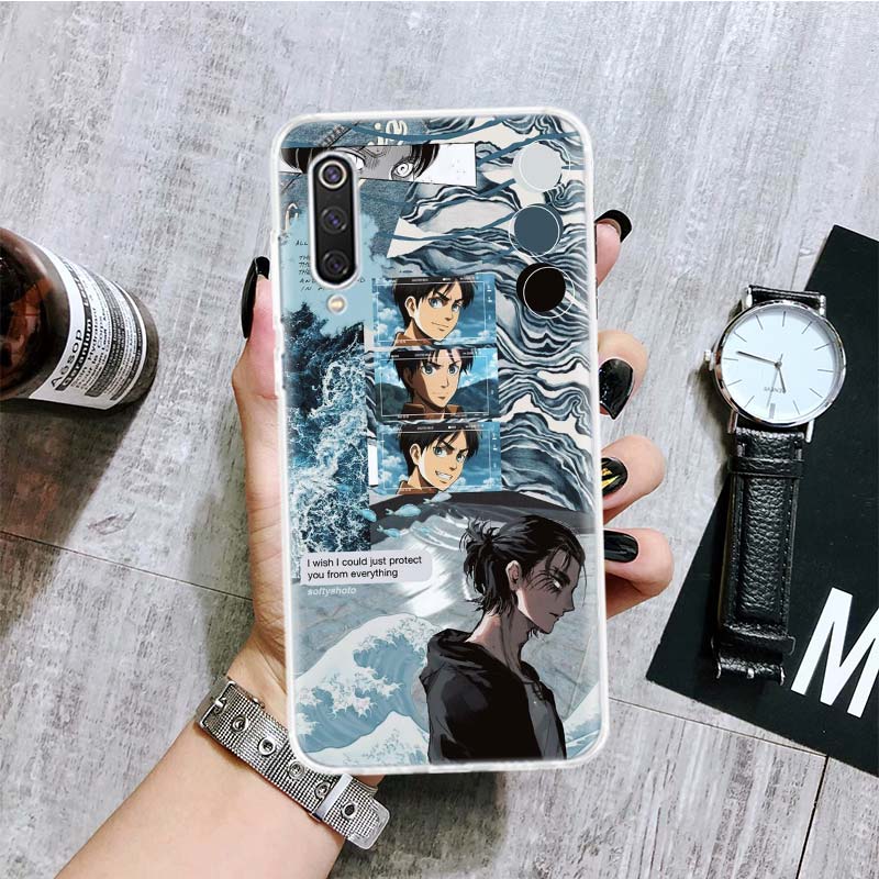 Anime Attack On Titan Eren Phone Case For Xiaomi Poco X3 Nfc F3 M3 F1 Mi Note 10 11 Lite 11T Pro 9 8 CC9 9T 10T 11i A3 A2 A1