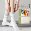 Female Spring and Autumn Pure Cotton Fitness Yoga Pilates Professional Non Slip Anti Wear Sports Tube Cotton Socks
