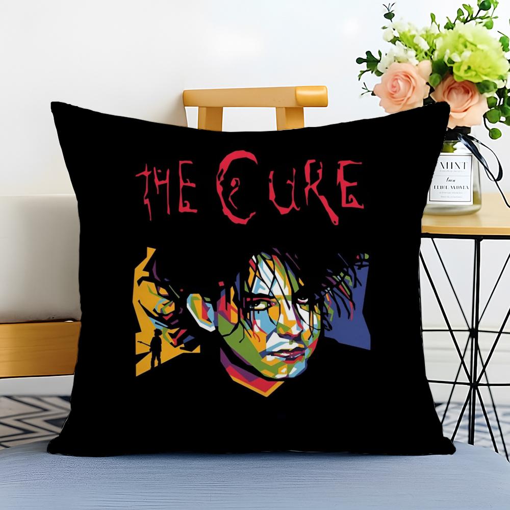 The CCure Rock Band Cushion Cover Washable Linen Pillowcase Soft for Sofa Bed Cozy Home Room Decor