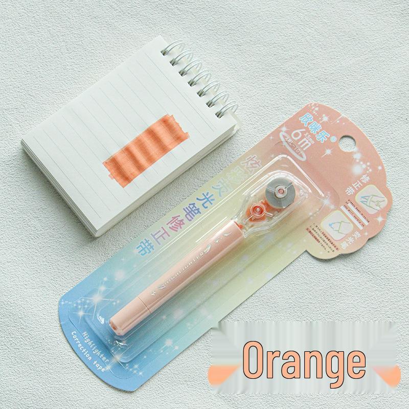 Fluorescent Pen & Large Capacity Morandi Correction Tape Set