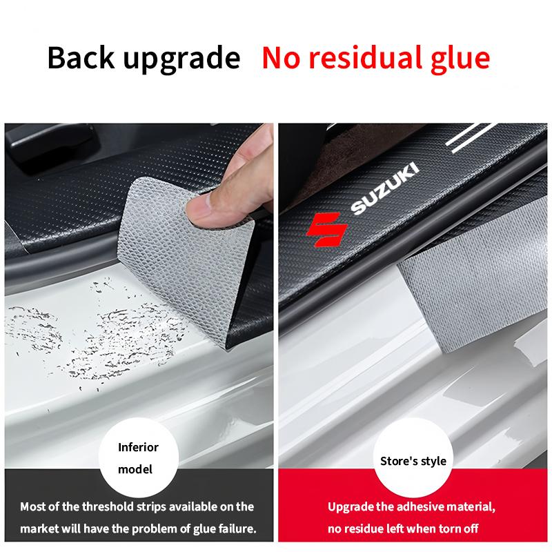 4pcs Carbon Fiber Car Sticker Auto Door Threshold Waterproof for Suzuki Swift Jimny Grand Vitara SX4 Samurai Spacia Liana Car