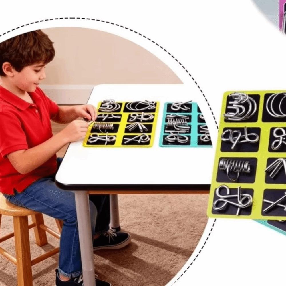 Metal Puzzle Montessori Puzzle Toy 3D Design Brain Teaser Toy Intellectual Toys Kids Adult