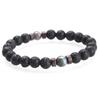 Men's Bracelet Natural Volcanic Stone Moon Diffuser Lava Beads For Essential Oils