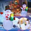 1.5M Christmas Snowman Inflatable Ballon Set LED Air Blown Christmas Ballon for Outdoor Garden Yard Christmas Holiday Decoration