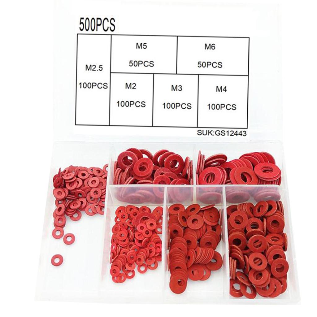 Business & Industrial RED FIBRE FLAT SEALING WASHERS M3 M4 M5 M6 M8 M10