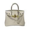 Platinum bag 30 inch crocodile pattern first layer cowhide genuine leather European and American foreign trade large-capacity hand bag cross-border