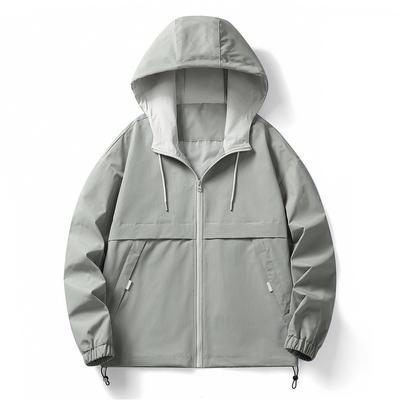 Coat Men's Autumn Simple Trendy Brand Loose Jacket Loose Hooded Clothes Color Matching