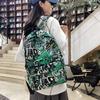 Middle School Students' Large Capacity School Bag Unisex Waterproof Backpack Graffiti Print Backpack